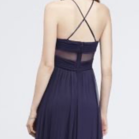 Davids Bridal Navy blue bridesmaid dress - Picture 6 of 7